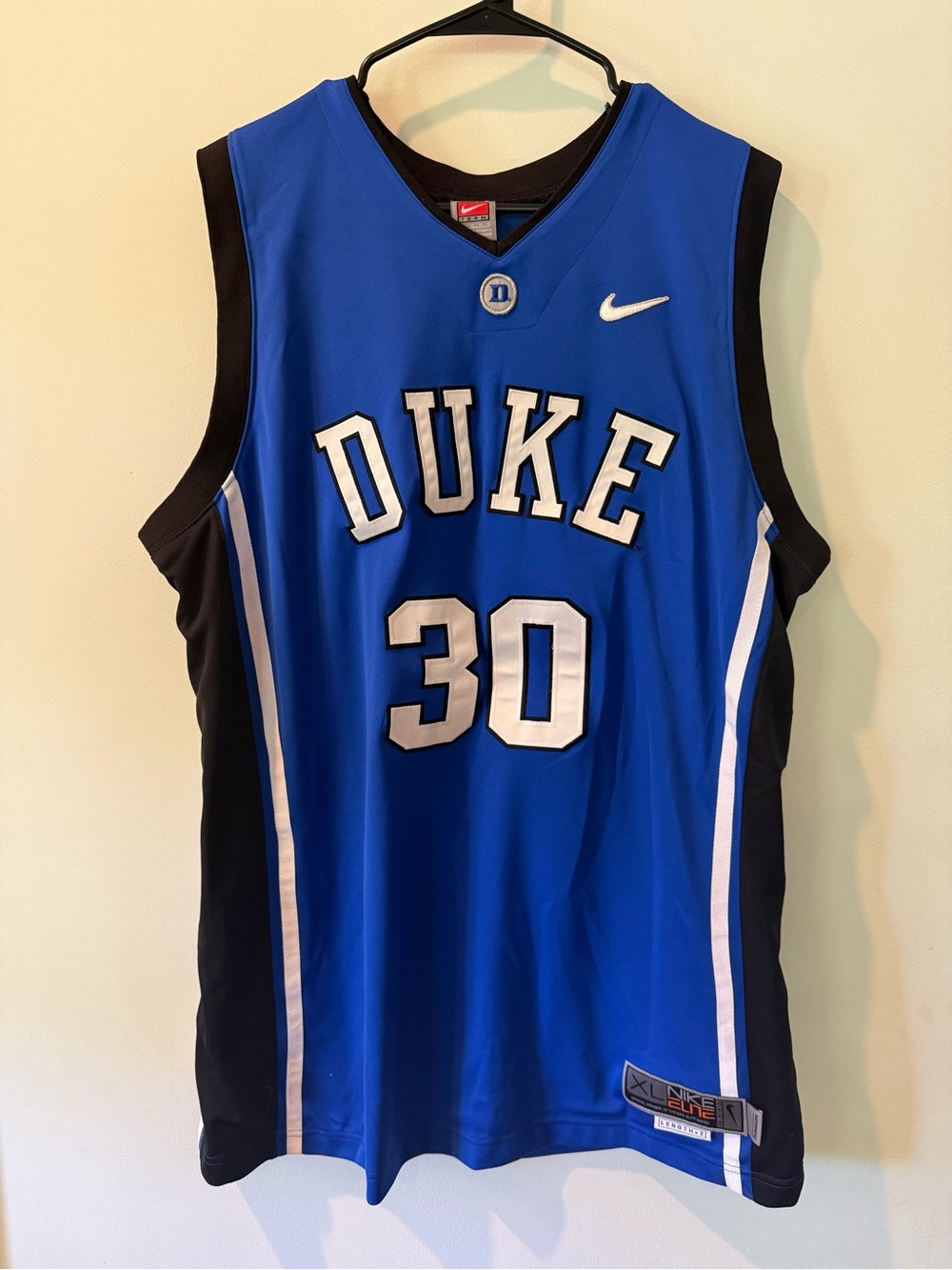 Nike Blue and Black Duke Basketball Jersey with #30